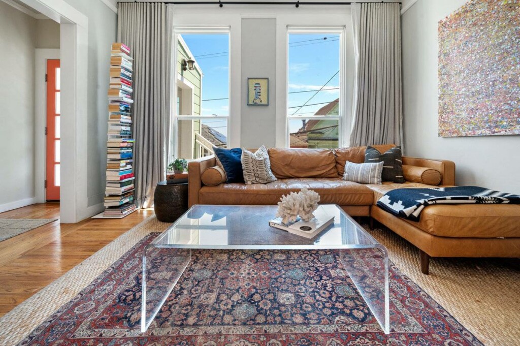 Living room of a rental property listed by an out of town seller and Vivre Real Estate