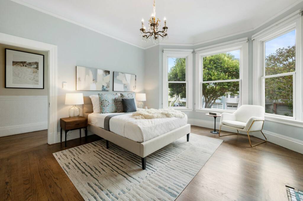 Bedroom of a rental property listed by an out of town seller and Vivre Real Estate