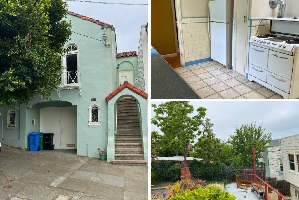 A fixer-upper two-story home with Spanish-style roof at 230 Texas Street, San Francisco, sold by Danielle Lazier Vivre Real Estate.