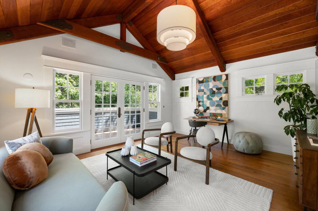 primary bedroom sitting area, 10 Canyon Rd, Fairfax, listed by best San Francisco Realtors Danielle Lazier