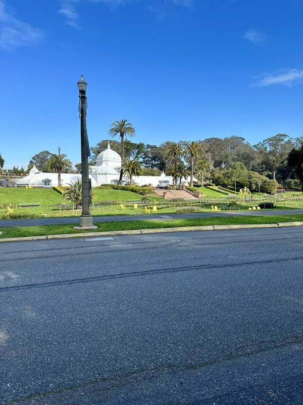 Viewing the Conservatory of Flowers from the Promenade