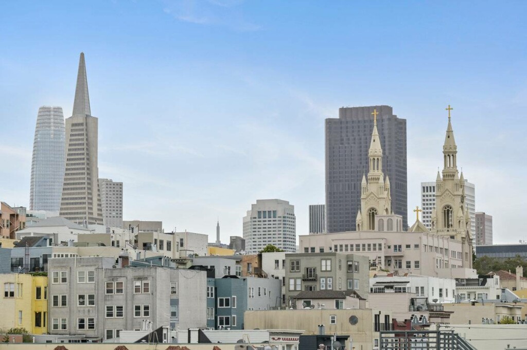 View of San Francisco skyline from home in case study on buying a san francisco pied a terre by vivre real estate