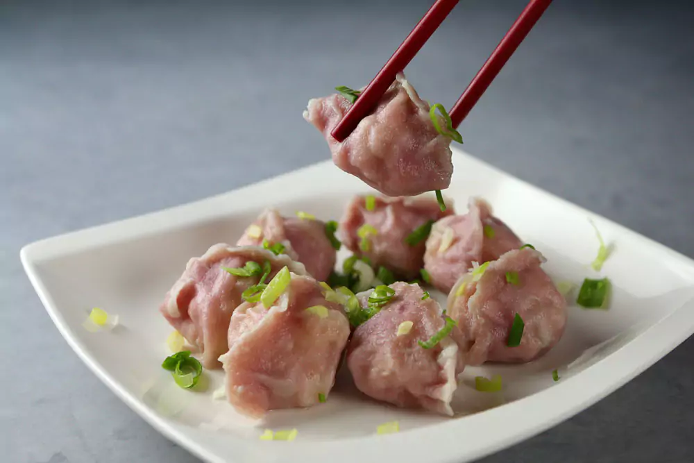 Fresh Shrimp & Celery Dumplings at Dumpling House in San Francisco