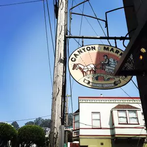 View of Canyon Market Gourmet Grocery Store from Sidewalk