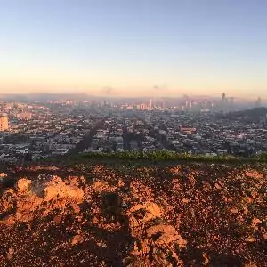 View of Downtown San Francisco from Bernal Heights Park